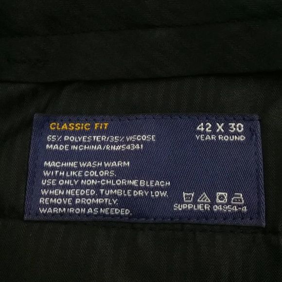 Bundle “3 x $20" NWT STAFFORD $70 Flat-Front Dress Pants 42" x 30" - Picture 6 of 8